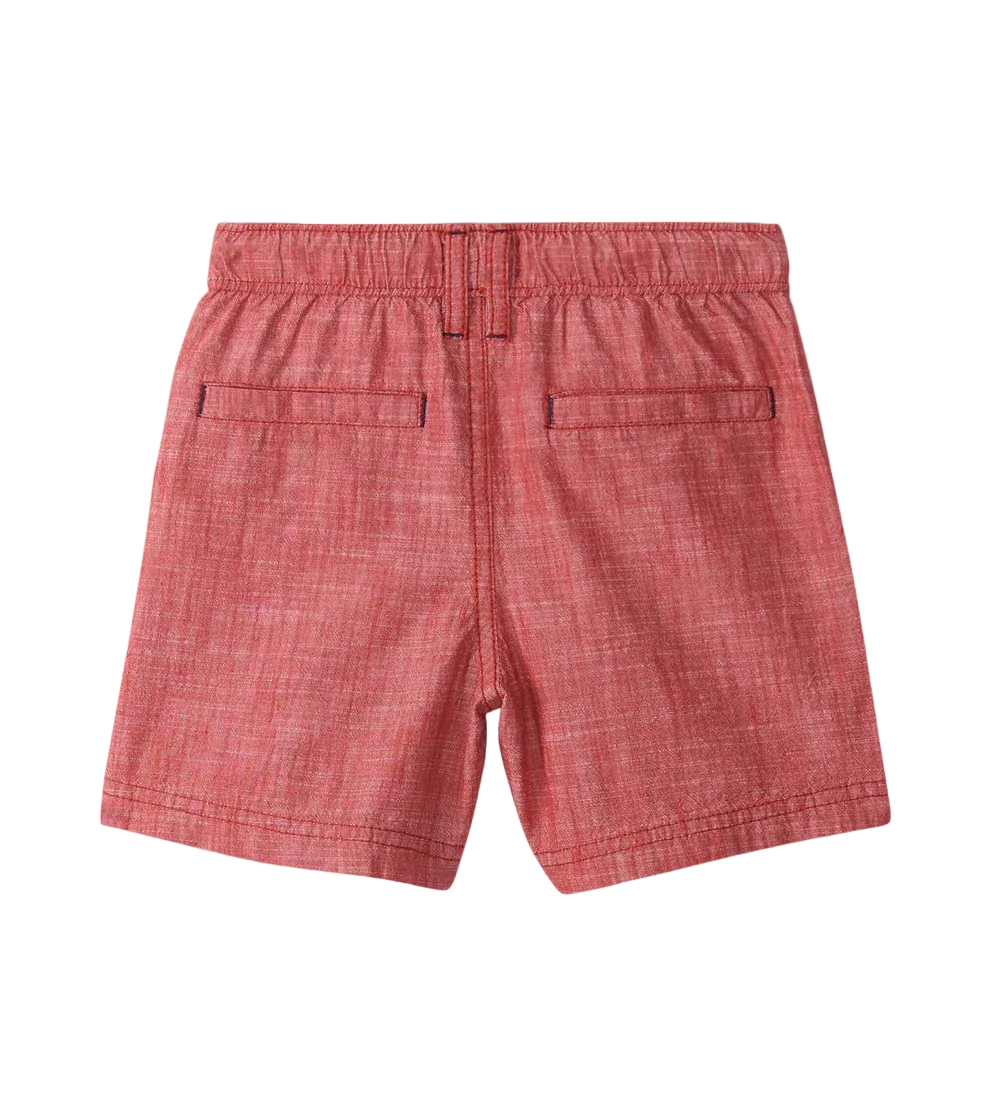HATLEY: NAUTICAL CHAMBRAY WOVEN SHORTS - CHRYSANTHEMUM