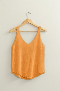 TRY YOUR LUCK V NECK SLEEVELESS TOP