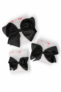 MILA & ROSE: BLACK GROSGRAIN HAIR BOW