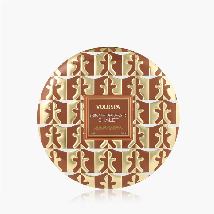 VOLUSPA: GINGERBREAD CHALET MINI TIN CANDLE