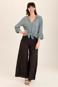 XCVI: KAJ WIDE LEG PANT - BLACK