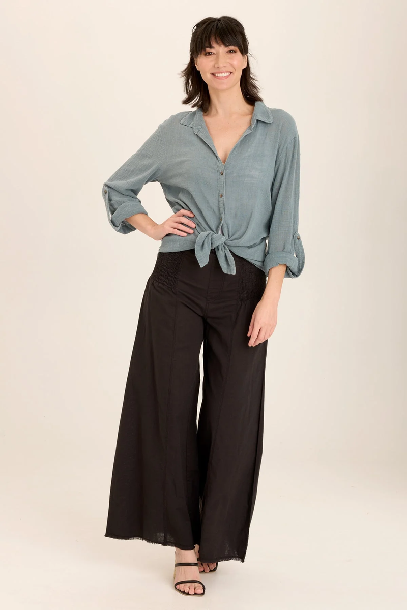 XCVI: KAJ WIDE LEG PANT - BLACK