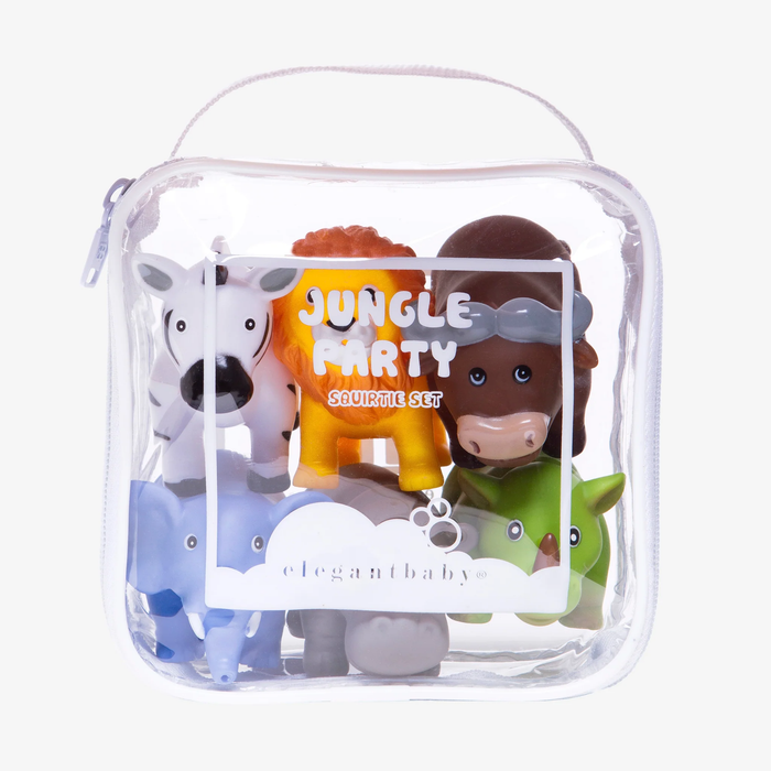 ELEGANT BABY: JUNGLE PARTY SQUIRTIE BABY BATH TOYS