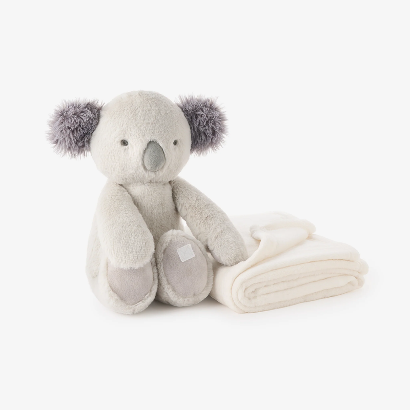 ELEGANT BABY: KOALA BEDTIME HUGGIE PLUSH TOY WITH BLANKET - 30" X 40"