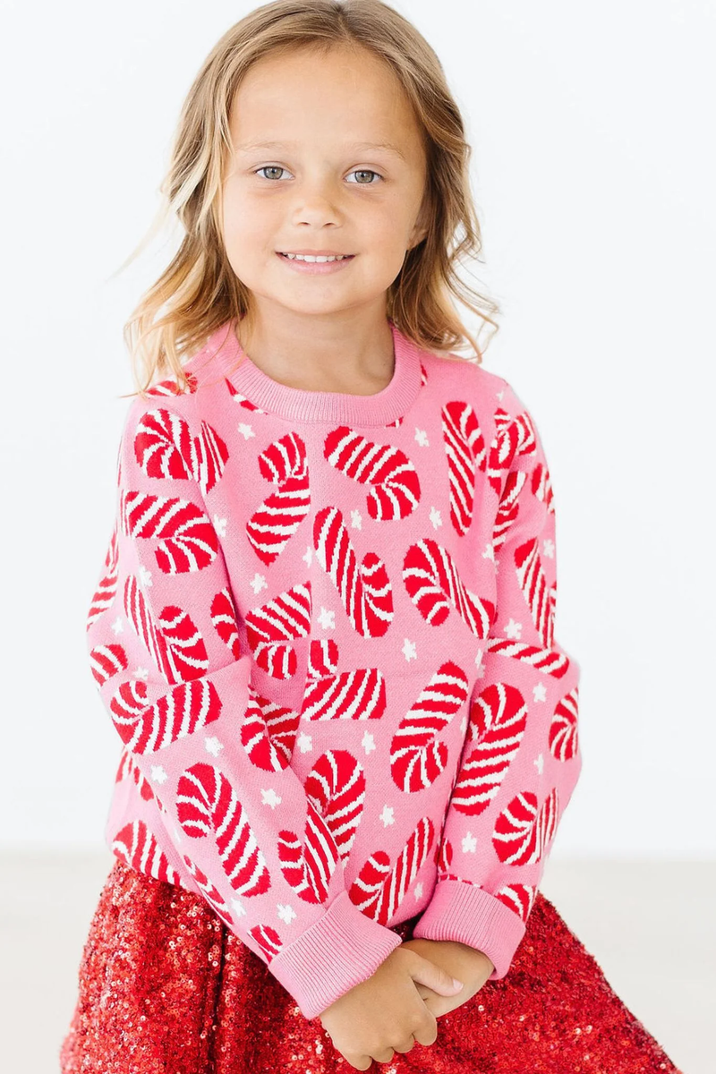 MILA & ROSE: CANDY CANES SWEATER