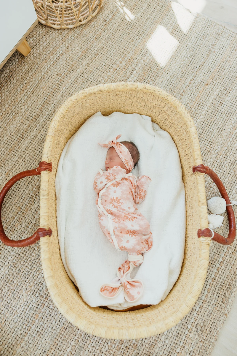 COPPER PEARL: PENNY NEWBORN KNOTTED GOWN