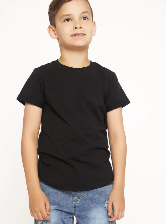 LITTLE BIPSY: BASIC TEE - BLACK