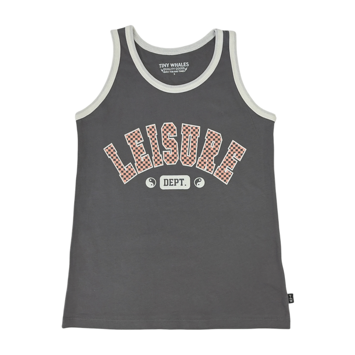 TINY WHALES: LOCALS JERSEY TANK TOP - VINTAGE BLACK