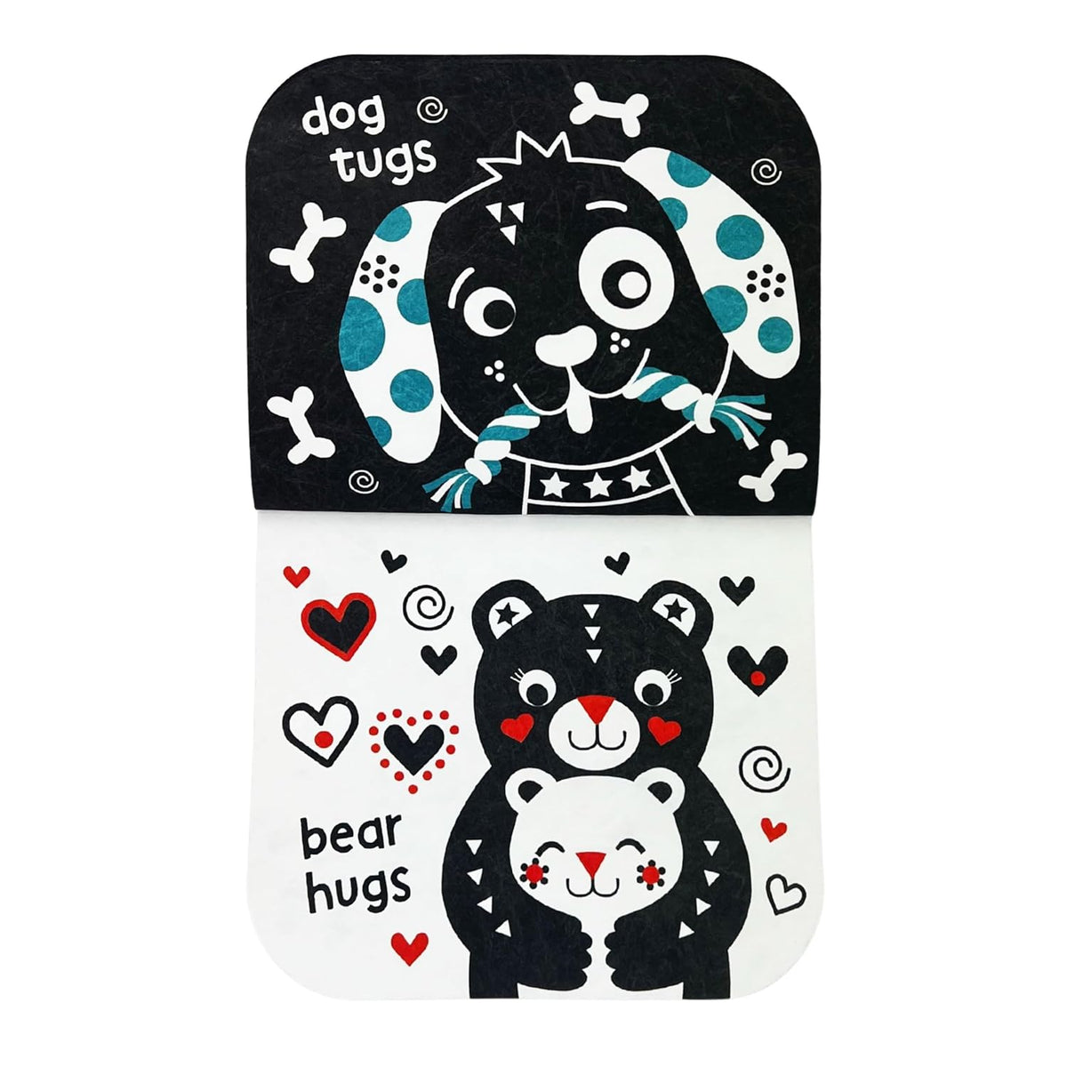 TUFFY BOOK: LOOK, LOOK, BABY! RHYME TIME HIGH CONTRAST WASHABLE, CHEWABLE,  INDESTRUCTIBLE TEETHING BOOK