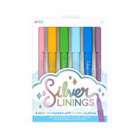 OOLY: SILVER LININGS OUTLINE MARKERS - SET OF 6