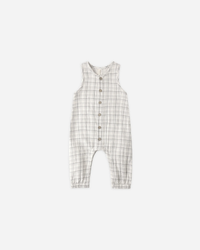 QUINCY MAE: WOVEN JUMPSUIT || BLUE PLAID