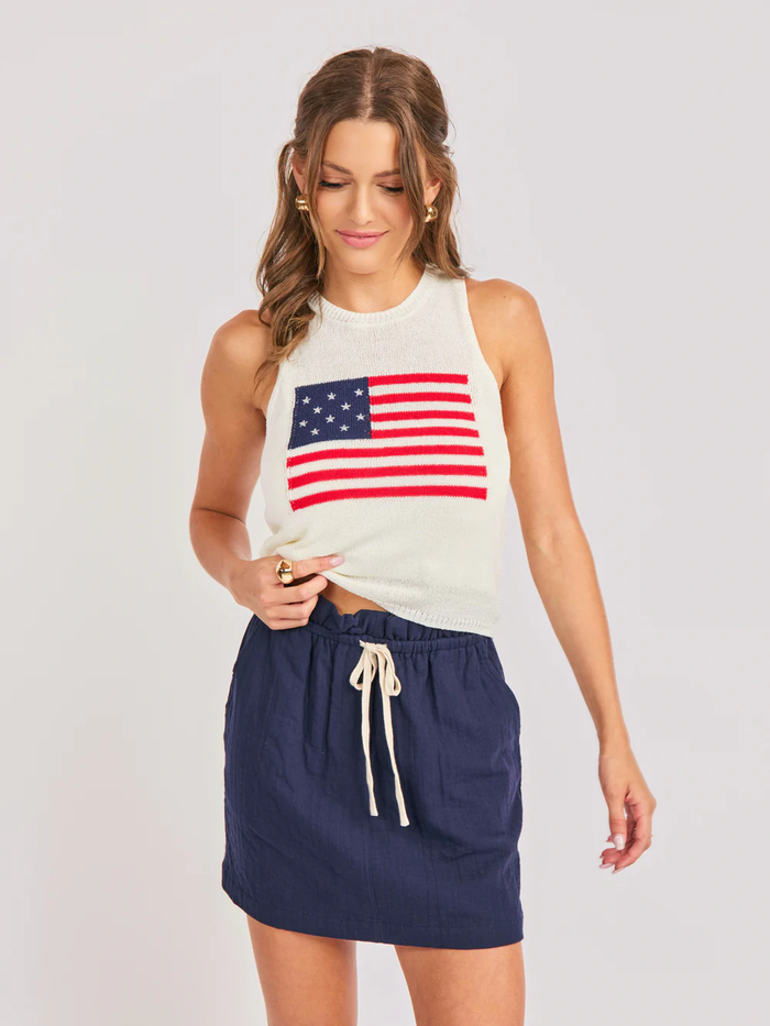 SADIE & SAGE: AMERICAN SPIRIT SWEATER TANK - IVORY