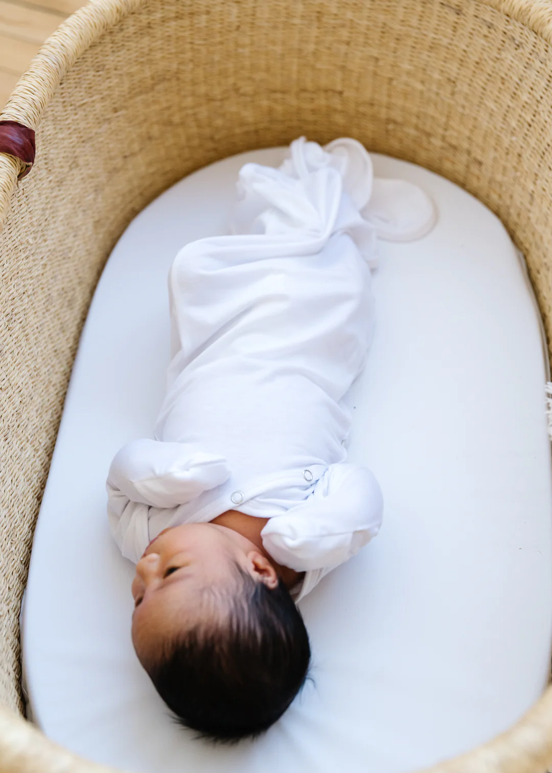 COPPER PEARL: DOVE NEWBORN KNOTTED GOWN