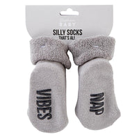 STEPHAN BABY: THAT'S ALL SILLY SOCKS - GREY NAP VIBES