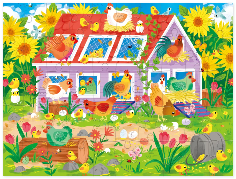 CROCODILE CREEK: 50-PIECE HOUSE PUZZLE - CHICKEN COOP