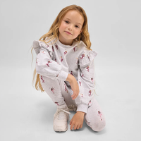 MILES THE LABEL: DANCER PRINT ON LIGHT GREY MIX SWEATSHIRT