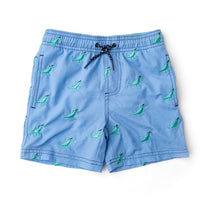 SHADE CRITTERS: SHADEY DINOS 4 WAY STRETCH EMBROIDERED SWIM TRUNKS