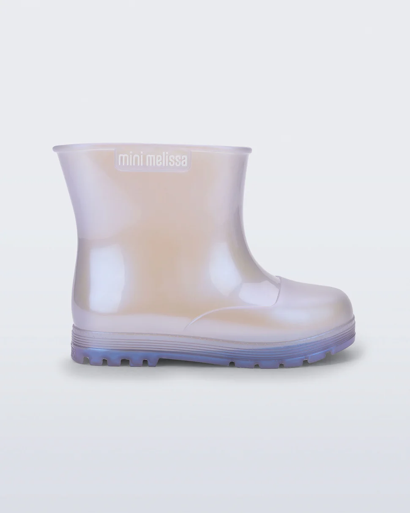 MINI MELISSA: WELLY SLIP IN RAINBOOTS - PEARLY BLUE