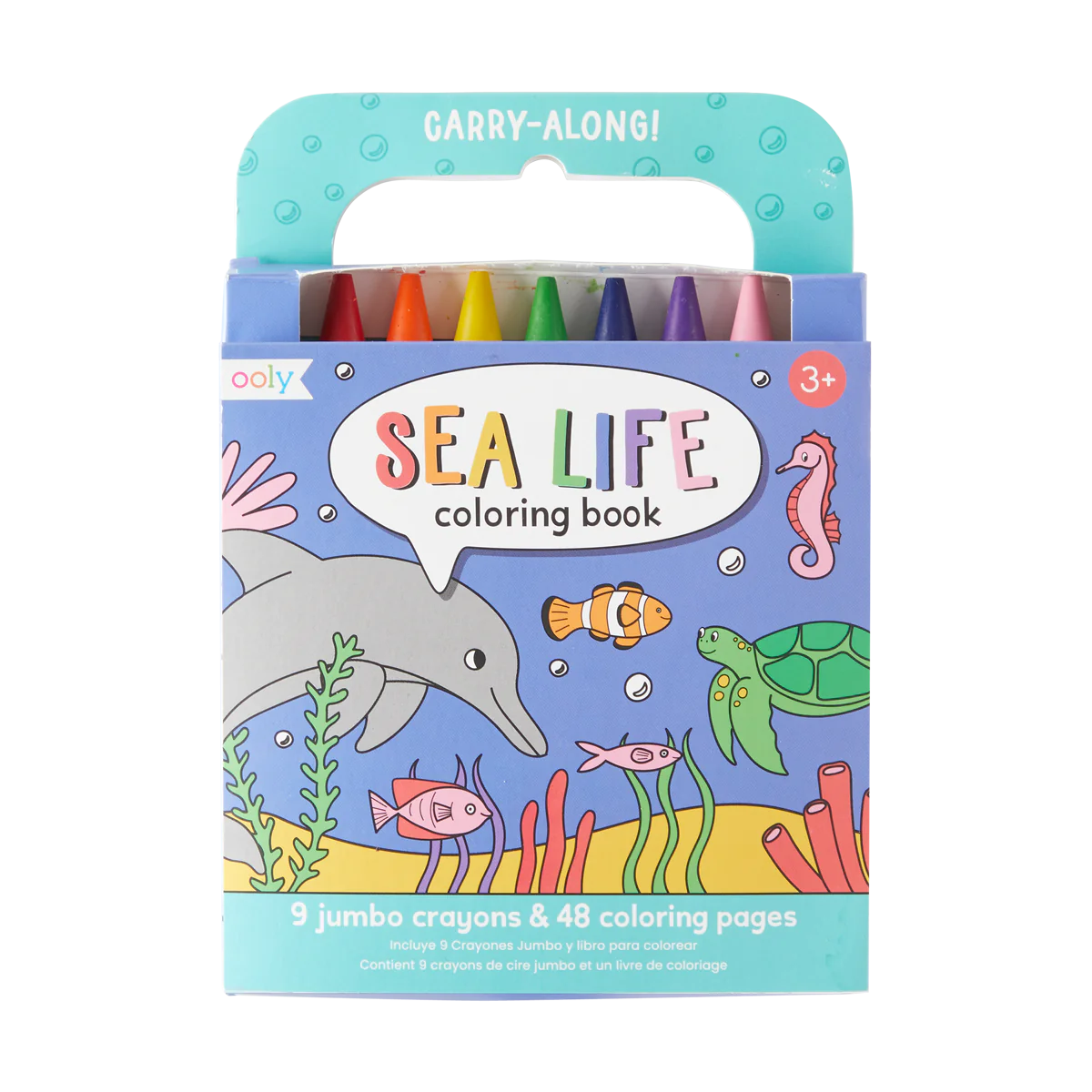 OOLY: CARRY ALONG COLORING BOOK SET - SEA LIFE