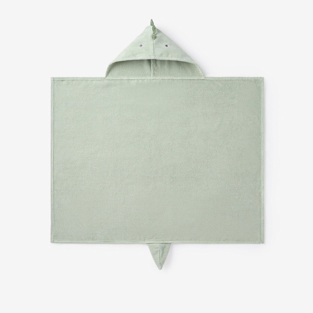 ELEGANT BABY: DINOSAUR HOODED BABY BATH WRAP - SAGE