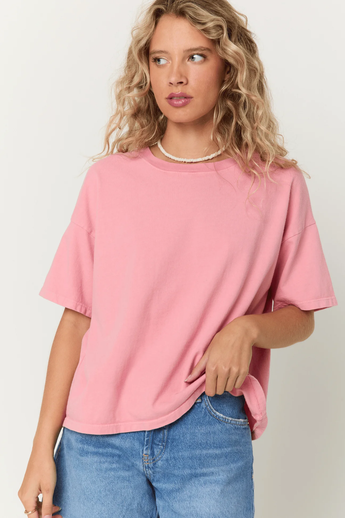 PROJECT SOCIAL T: SUAREZ BOXY TEE - SW FLAMINGO