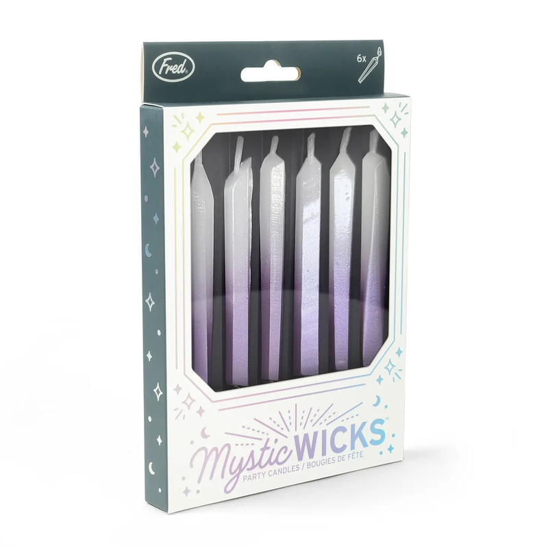 FRED & FRIENDS: MYSTIC WICKS - CRYSTAL BIRTHDAY CANDLES - SET OF 6