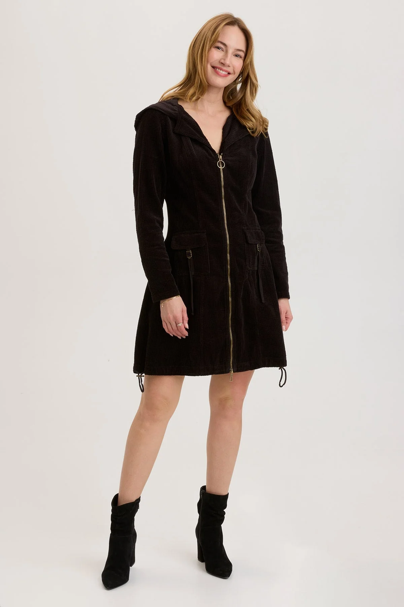 XCVI: NAJA JACKET DRESS - BLACK