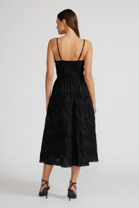 LUCY PARIS: INGRID MIDI DRESS - BLACK