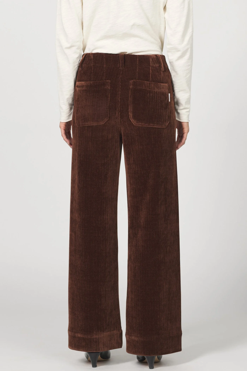 DEAR JOHN: AUDREY WIDE LEG PANT CORDUROY - CAPPUCCINO
