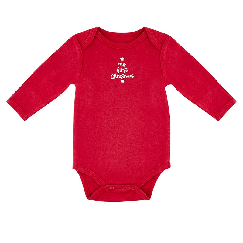 STEPHAN BABY: LONG SLEEVE SNAPSHIRT - MY FIRST CHRISTMAS