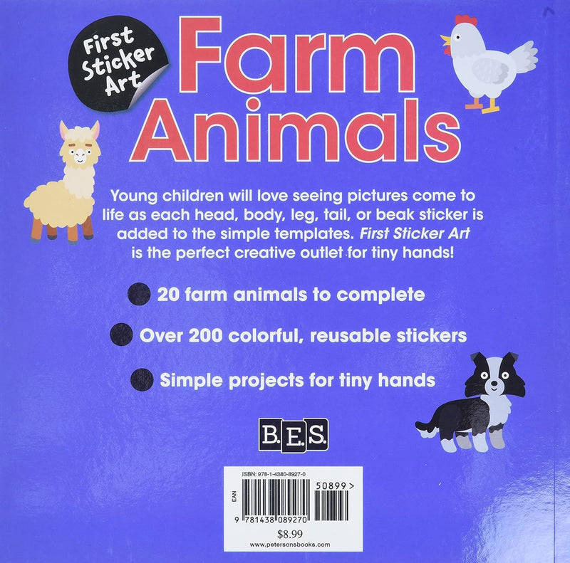 FIRST STICKER ART: FARM ANIMALS