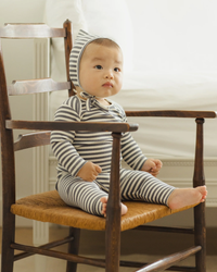 QUINCY MAE: RIBBED TEE + LEGGING SET || INDIGO STRIPE