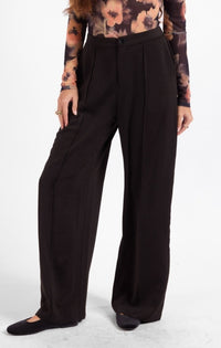 SAGE THE LABEL: VALENTINA SATIN PANT - BLACK