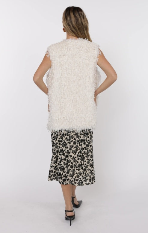SAGE THE LABEL: TRAILBLAZER FRINGE FUR LONG VEST