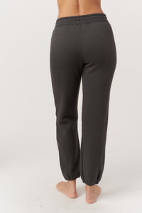PROJECT SOCIAL T: FLOCKED FOOTBALL SWEATPANT -  WASHED BLACK