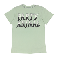 TINY WHALES: PARTY ANIMAL TEE - SEAFOAM