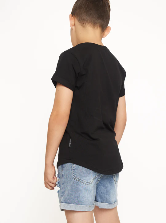 LITTLE BIPSY: BASIC TEE - BLACK