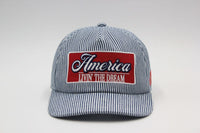 LIVIN THE DREAM SNAPBACK HAT - NAVY/WHITE STRIPE