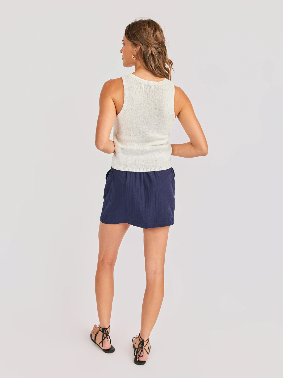 SADIE & SAGE: LILAH MINI SKIRT - NAVY