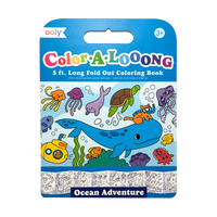 OOLY: COLOR-A-LOOONG 5' FOLD OUT KIDS COLORING BOOK - OCEAN ADVENTURE