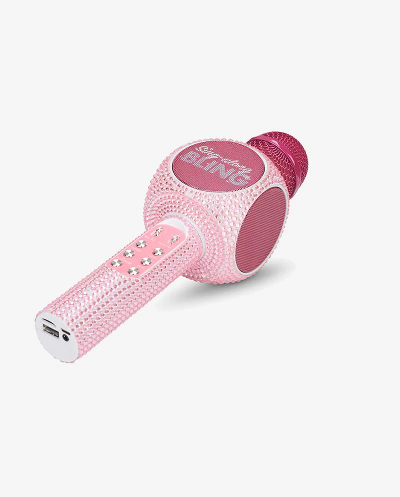 TRENDTECH: KARAOKE MICROPHONE & BLUETOOTH SPEAKER - PINK BLING