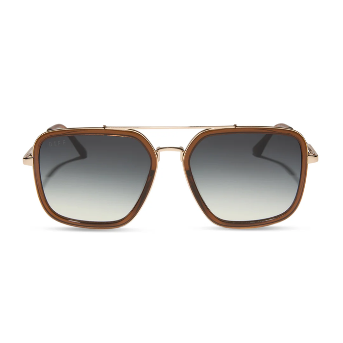 DIFF: JORDAN -WHISKEY GOLD GREY GRADIENT SUNGLASSES
