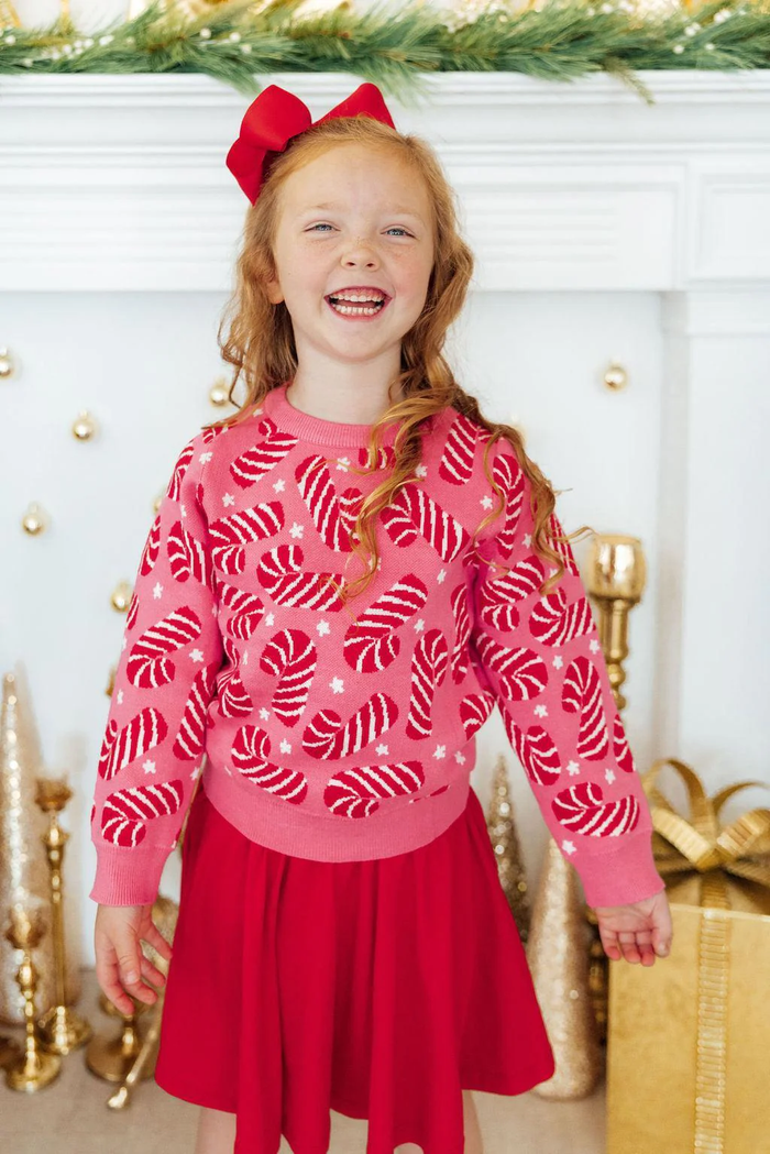 MILA & ROSE: CANDY CANES SWEATER