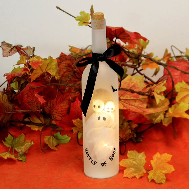 ROMAN: 13" LED LIGHT UP BOTTLE OF BOOS WINE BOTTLE