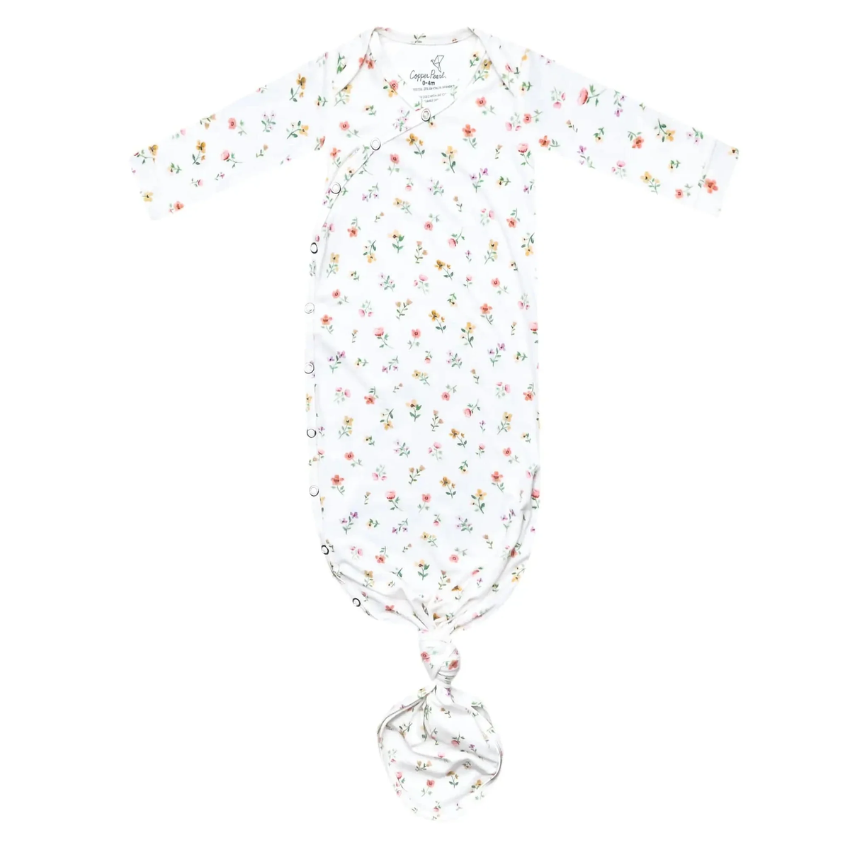COPPER PEARL: ELOISE NEWBORN KNOTTED GOWN