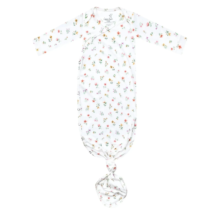 COPPER PEARL: ELOISE NEWBORN KNOTTED GOWN