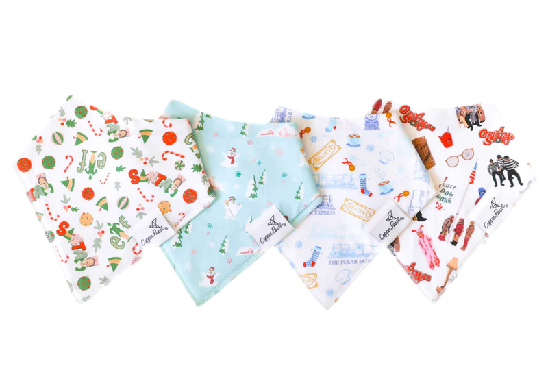 COPPER PEARL: CHRISTMAS CLASSICS BABY BANDANA BIBS (4-PACK)