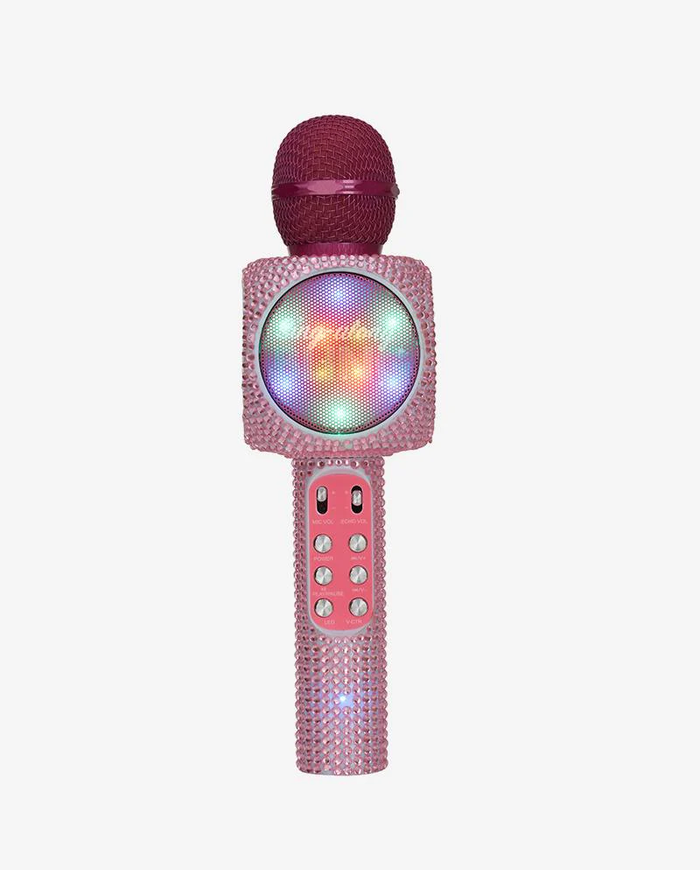 TRENDTECH: KARAOKE MICROPHONE & BLUETOOTH SPEAKER - PINK BLING
