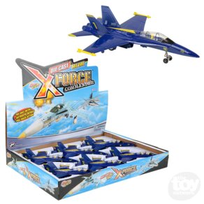 DIE-CAST PULL BACK F-18 BLUE ANGEL - 9"