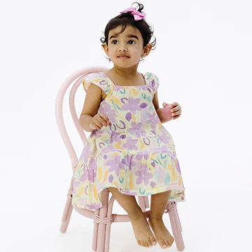 ANGEL DEAR:  TWIRLY SUNDRESS - PAINTY DAISY